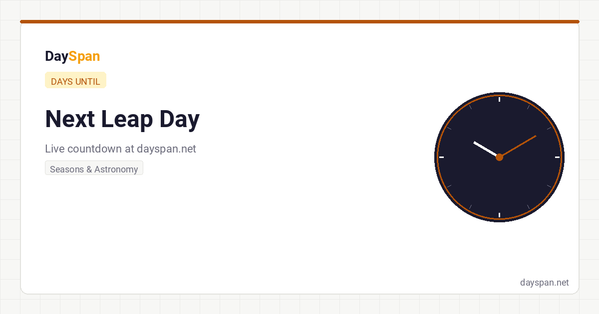 When is the Next Leap Year? Next Leap Day Date & Countdown | DaySpan